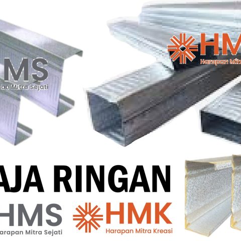 Baja ringan berkualitas tinggi Harapan Mitra Sejati (HMS) dan Harapan Mitra Kreasi (HMK) untuk rangka atap dan konstruksi bangunan.