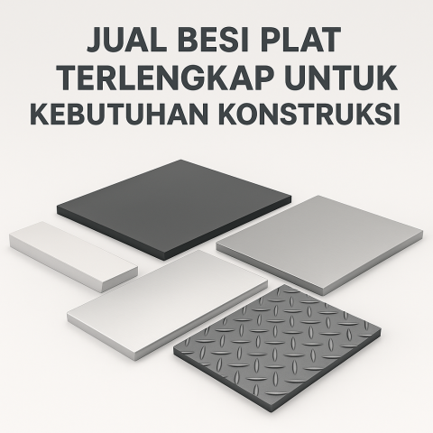 Jual besi plat terlengkap untuk kebutuhan konstruksi termasuk plat hitam, stainless, bordes, putih, dan plat strip