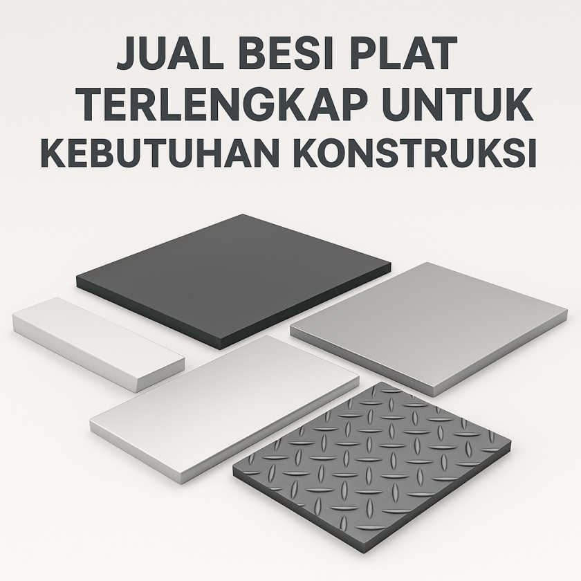 Jual besi plat terlengkap untuk kebutuhan konstruksi termasuk plat hitam, stainless, bordes, putih, dan plat strip