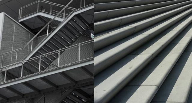 lebih murah tangga besi atau beton