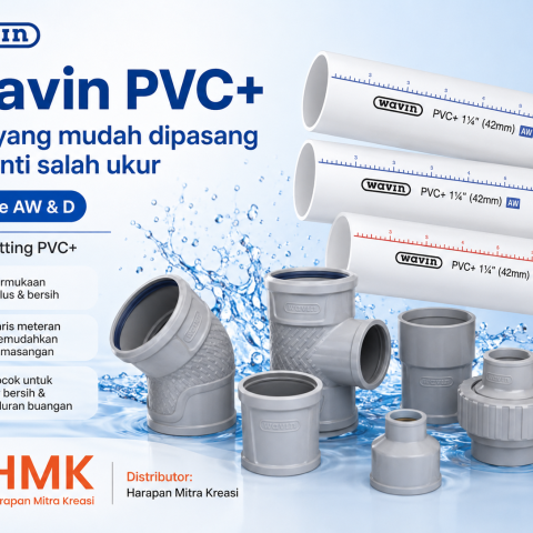 Pipa PVC+ Wavin tipe AW dan D beserta fitting PVC+ dari Harapan Mitra Kreasi
